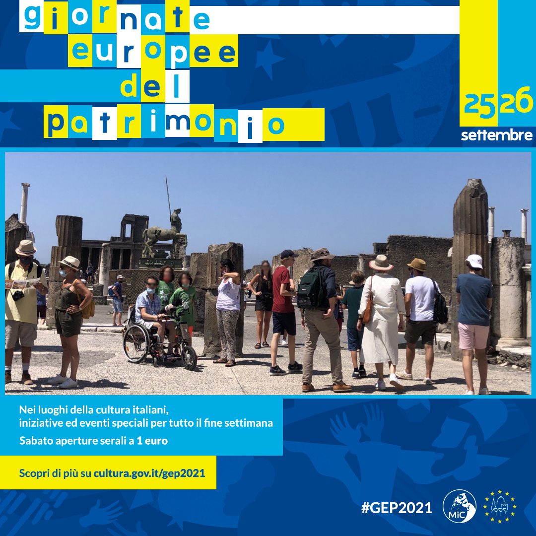 Parco archeologico di Pompei: sabato 25 e domenica 26 settembre le GEP (Giornate Europee del Patrimonio)